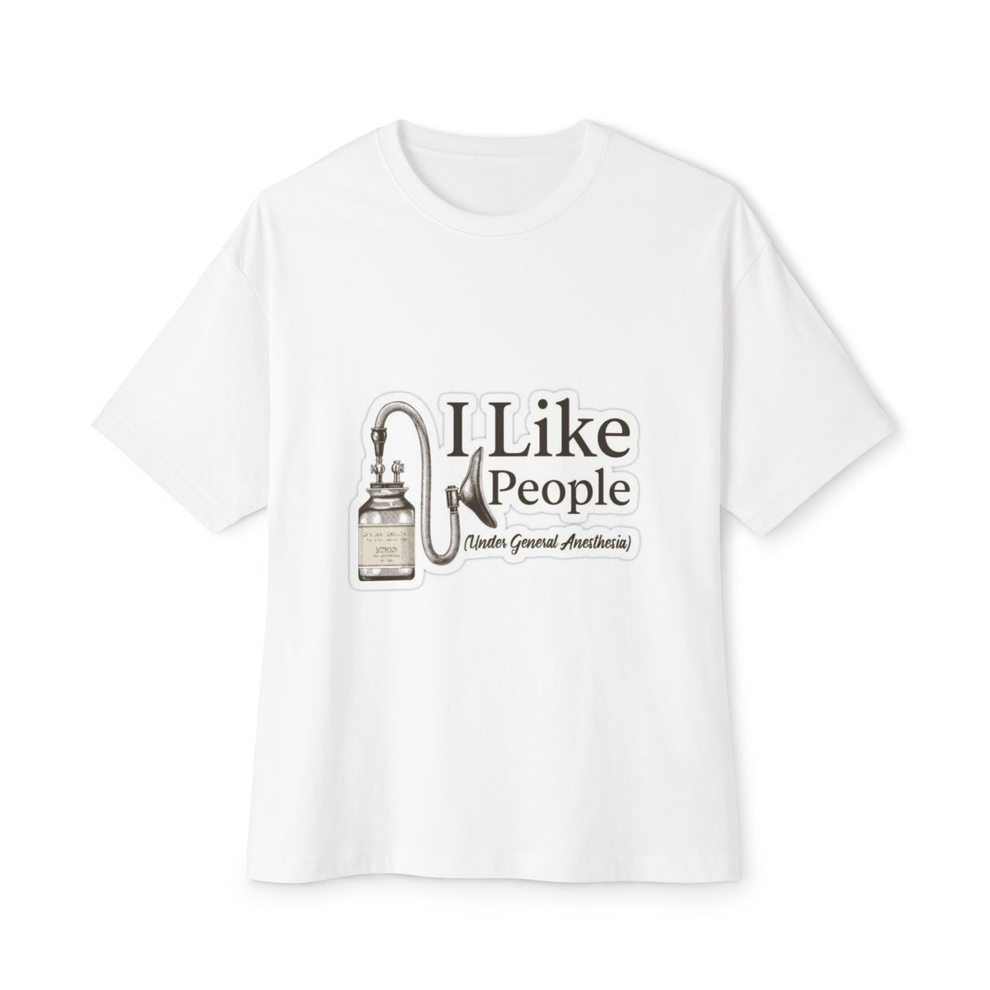 Unisex Oversized Graphic Tee - Fun Casual Wear, Perfect Gift, I Like People Design, Summer Style, Birthday Present, Relaxed Fit